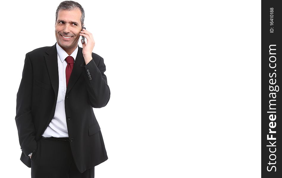 Businessman Calling On Mobile Phone