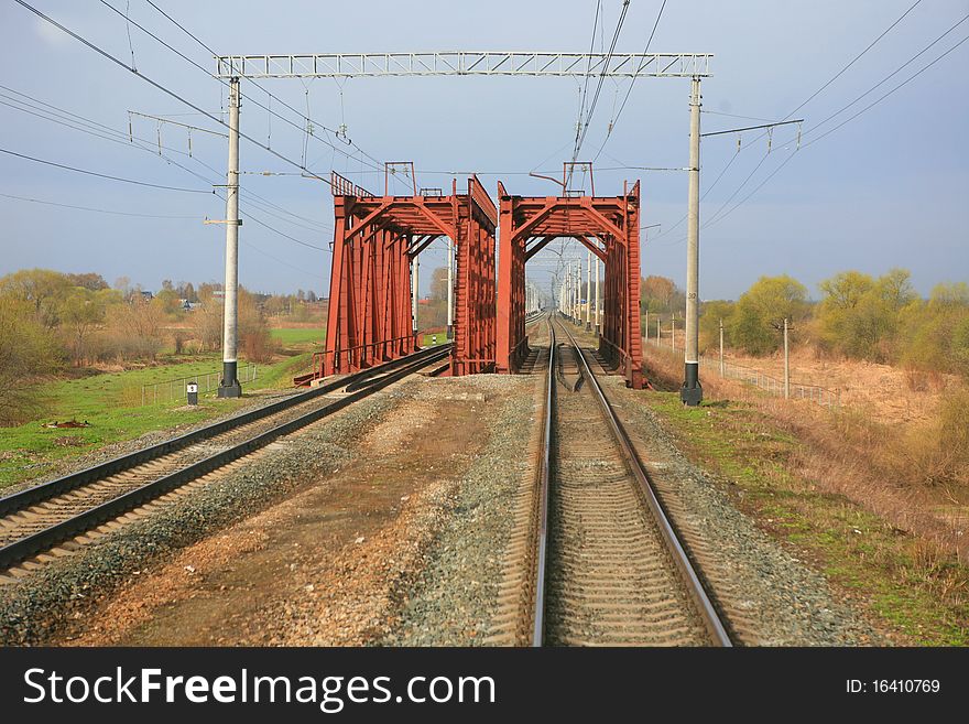 Bridge over the Klyazma River. Russia