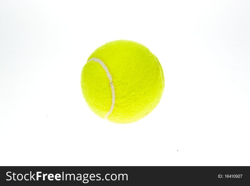 Tennis balls on a white background