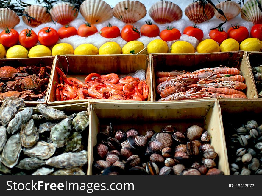 Seafood stall