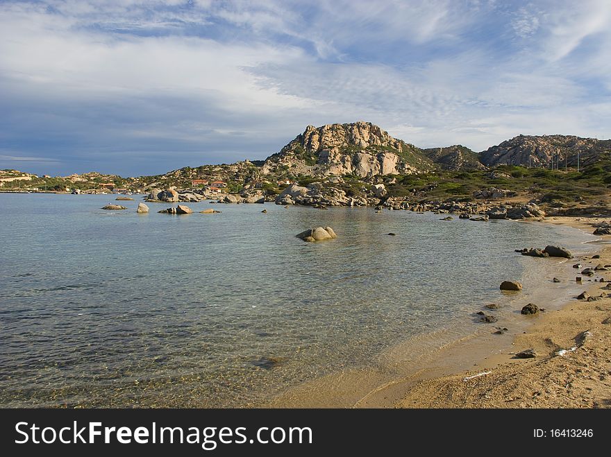 Photo of a bay in Sardinia. Photo of a bay in Sardinia