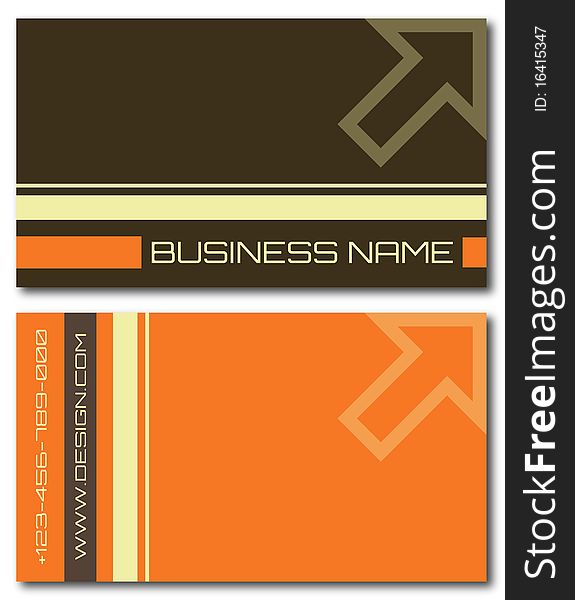 Set of artistic business cards. Set of artistic business cards