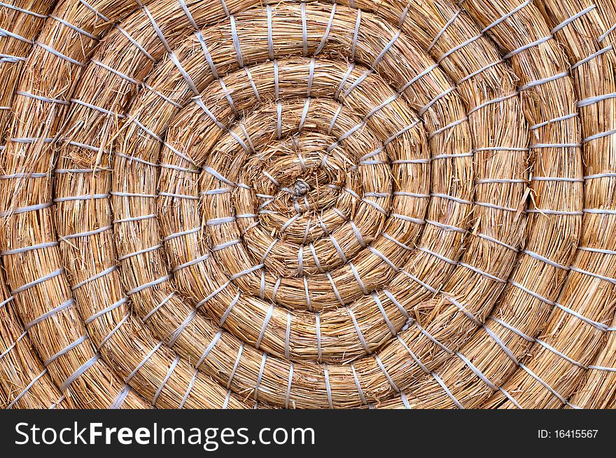 Background weaving of straw