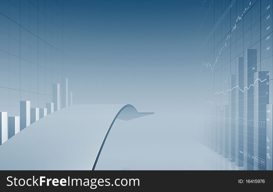 3D Financial Abstract Business Background. 3D Financial Abstract Business Background