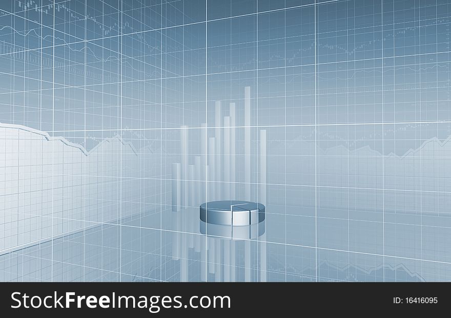 3D Financial Abstract Business Background. 3D Financial Abstract Business Background