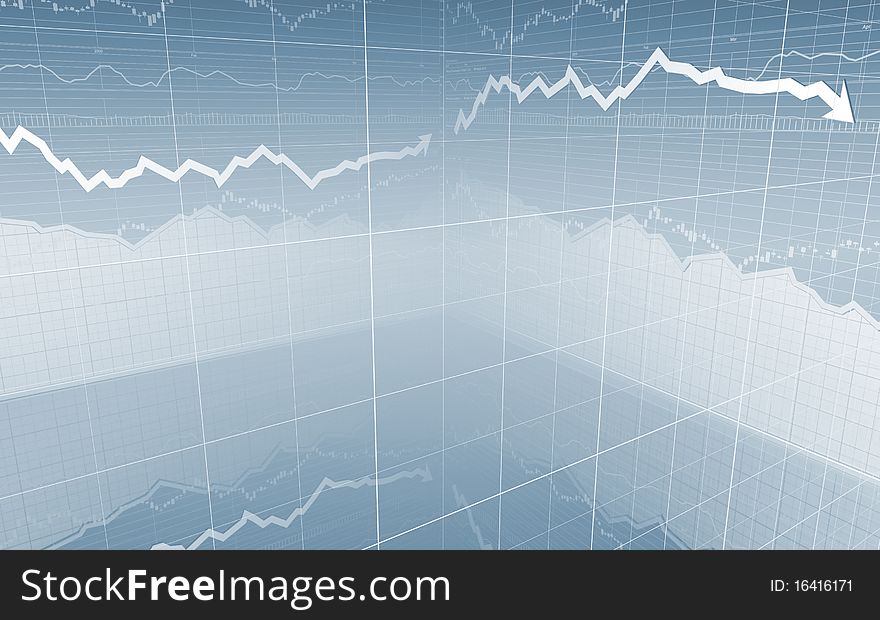 3D Financial Abstract Business Background. 3D Financial Abstract Business Background