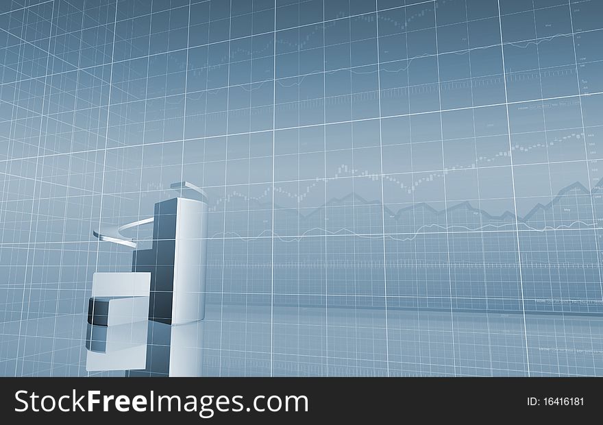 3D Financial Abstract Business Background. 3D Financial Abstract Business Background