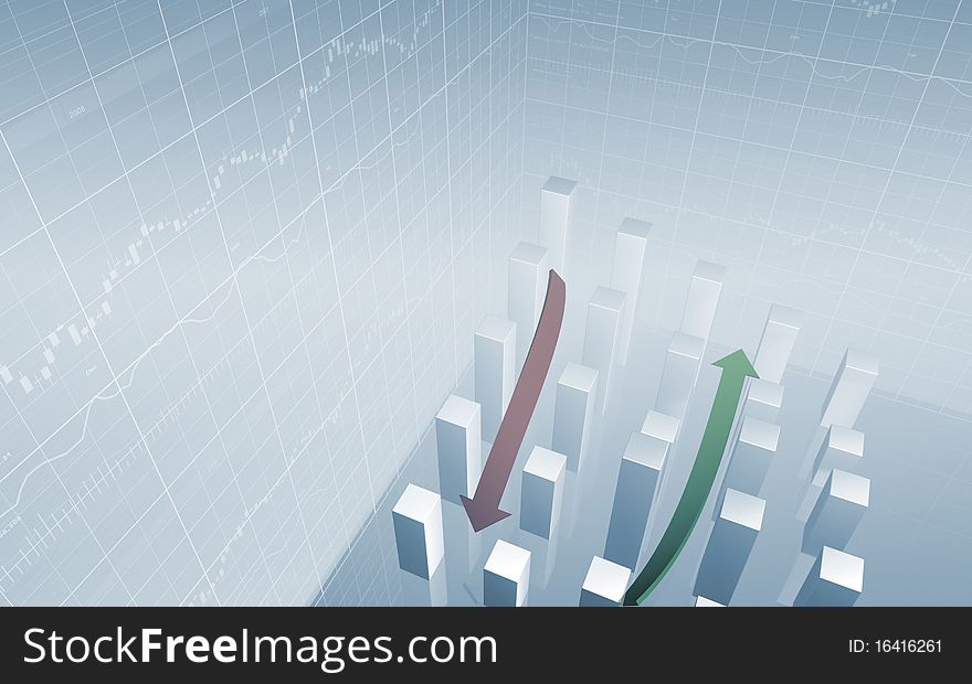 3D Financial Abstract Business Background. 3D Financial Abstract Business Background