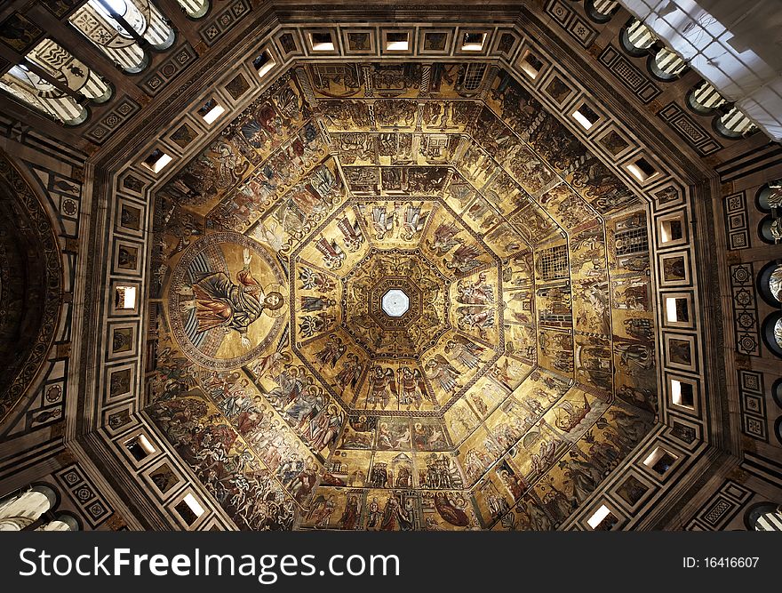 Dome of baptistery of florence in italy