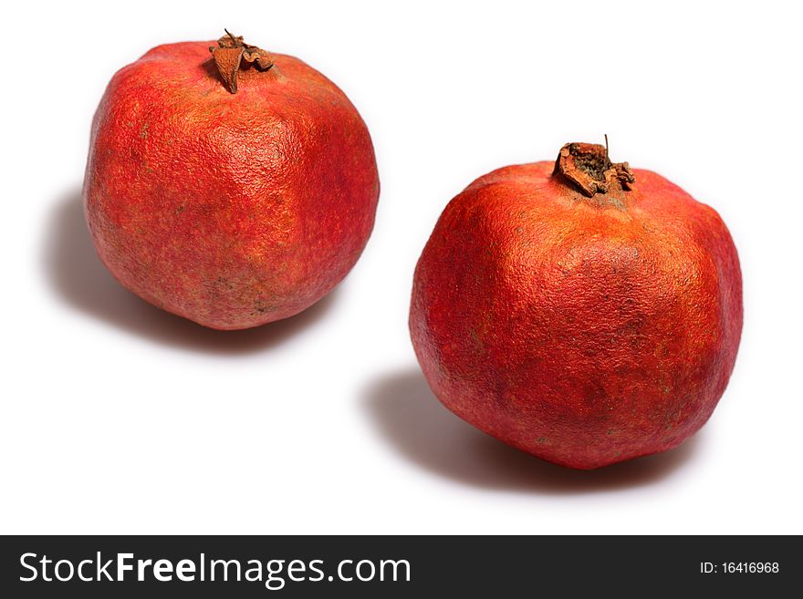 Pomegranate isolated on the white background