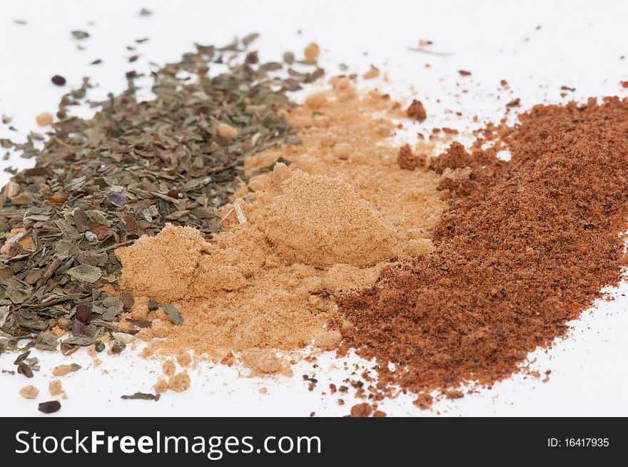 Food ingredients - parsley, paprika and garlic. Food ingredients - parsley, paprika and garlic