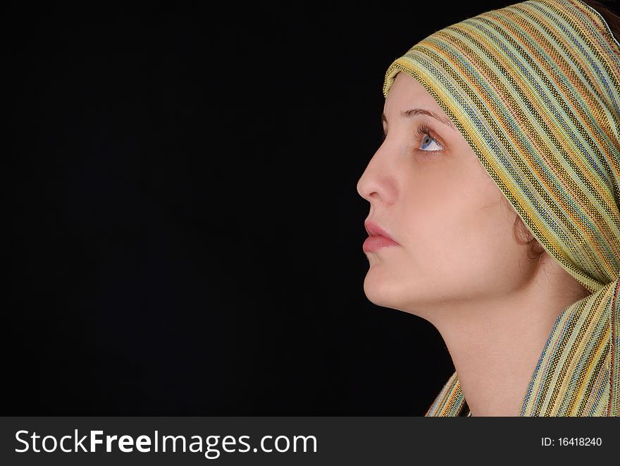 Glamour Portrait of sexy woman on white background