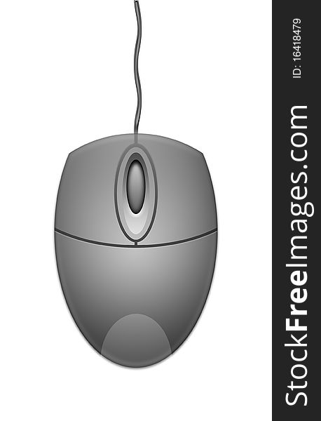 The computer mouse with a light and dark