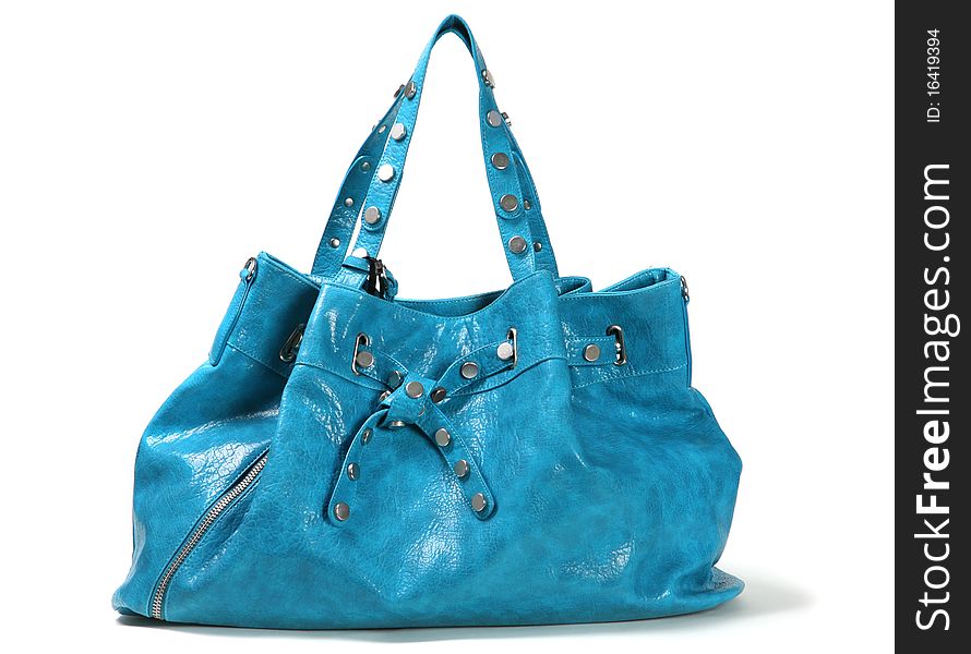 Woman Blue Bag