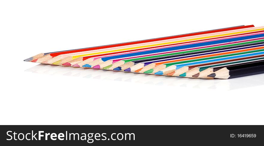 Colour Pencils Isolated On White