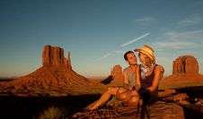 Love In Monument Valley Royalty Free Stock Photo Love In Monument Valley Royalty Free Stock Photo