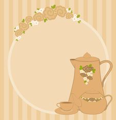 Cups And Tea-pot Stock Photography Cups And Tea-pot Stock Photography