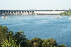 Zaporizhzhya Power Dam Royalty Free Stock Photo Zaporizhzhya Power Dam Royalty Free Stock Photo