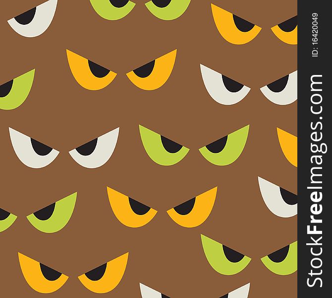 Background pattern with spooky eyes