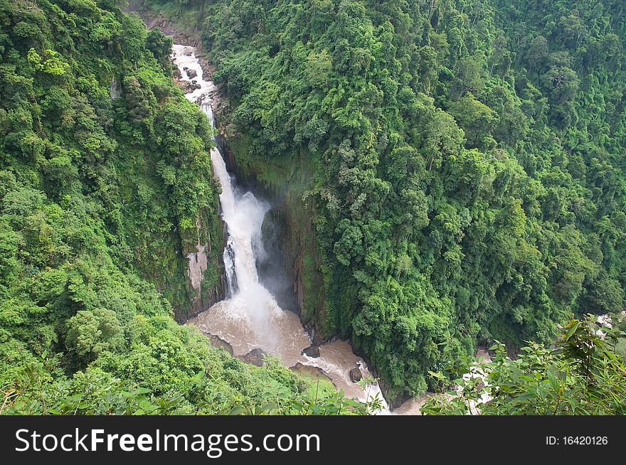 Haew narok waterfall at Khao yai National park Thailand