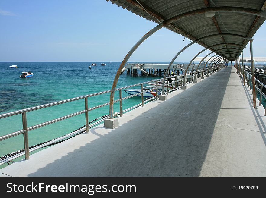 Harbour in Larn island, East of Thailand