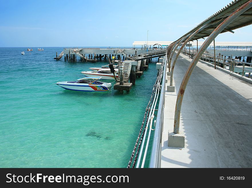 Harbour in Larn island, East of Thailand