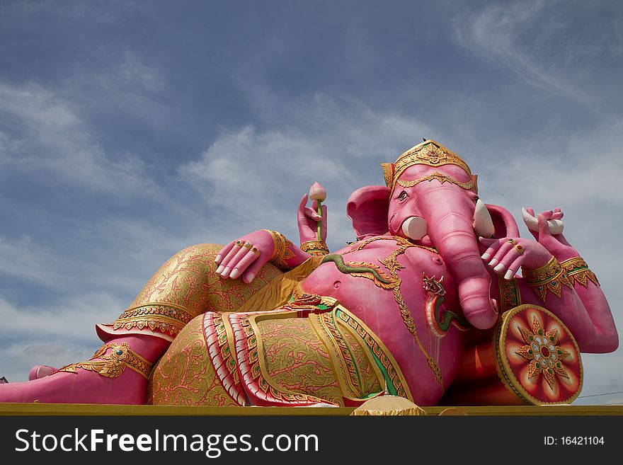 The bigest Ganesh in the world, Chachoensao, Thailand.
