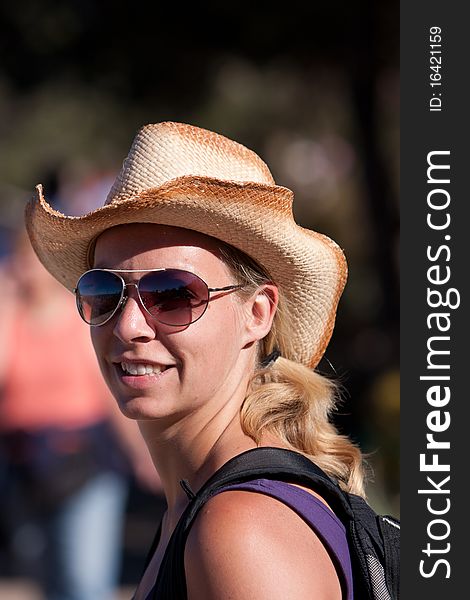 A portrait of a cowgirl. A portrait of a cowgirl