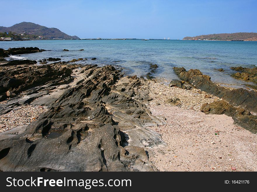 Beach in Sri Chang island, East of Thailand