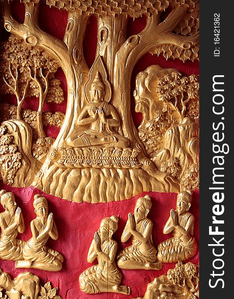 Buddhist works of art with expressive carving. Buddhist works of art with expressive carving.