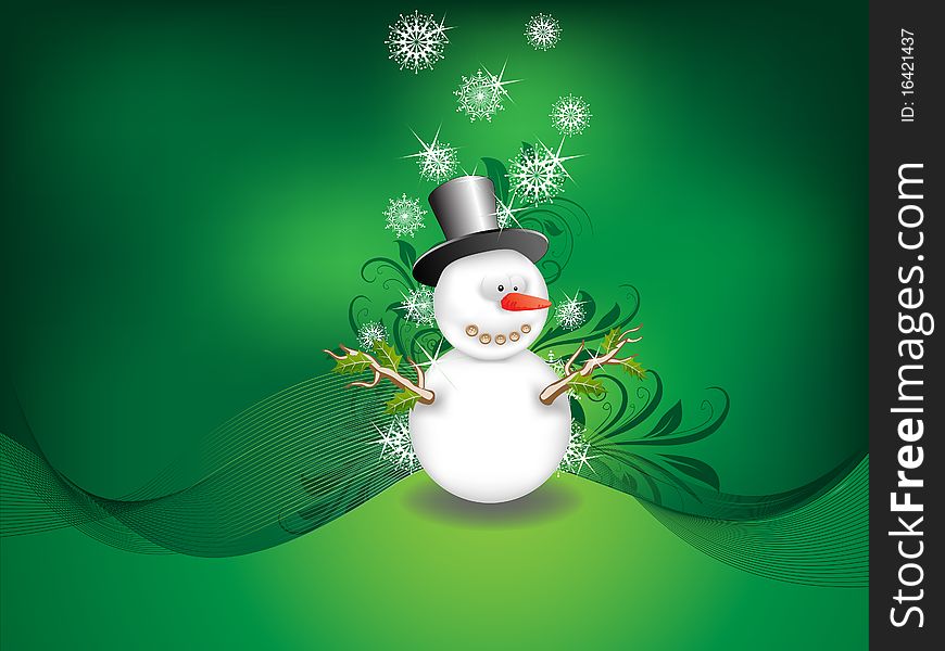 Snowman background for your advert text. Snowman background for your advert text
