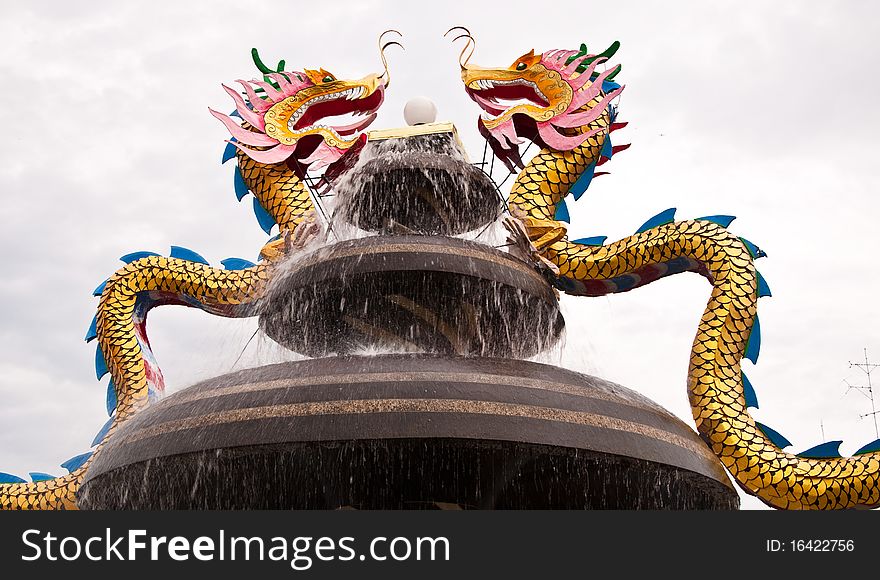 Dragon in the Vegetarian Festival at Chanthaburi Thailand.