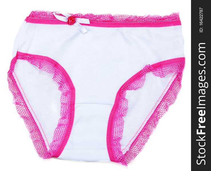 Colour female undershorts on white background. Colour female undershorts on white background