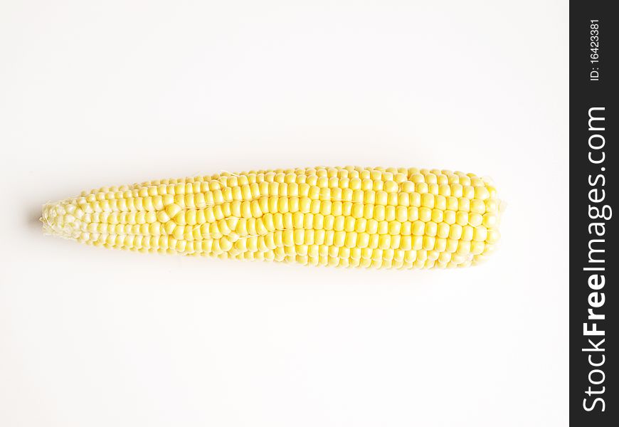 ripe corn on a white background