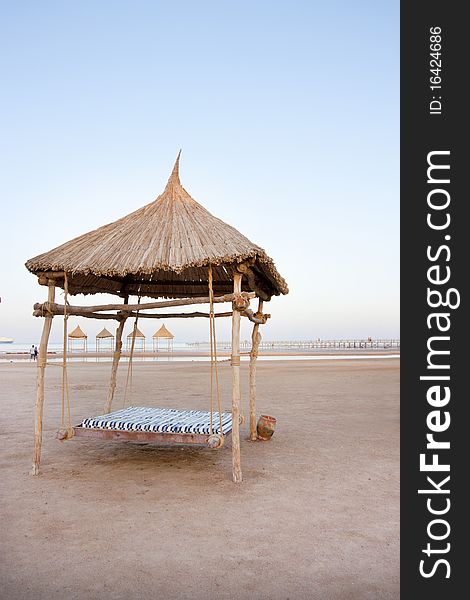 Swing beach shelter in sharm el sheikh, egypt. Swing beach shelter in sharm el sheikh, egypt