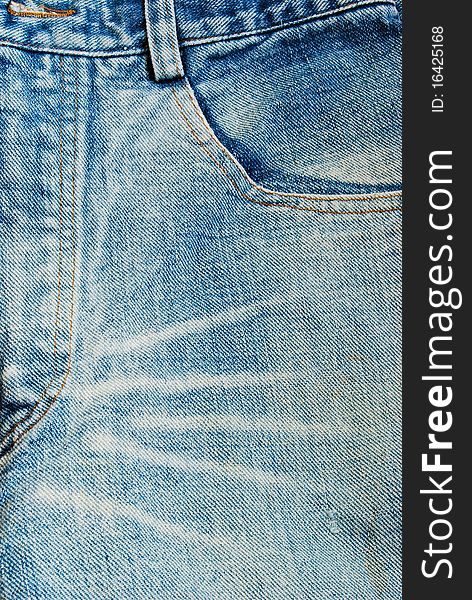 Blue jeans front view background texture clothing pattern