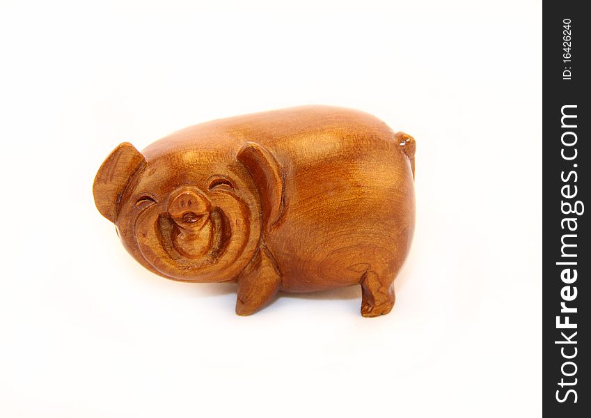 Wooden Figure Of A Pig