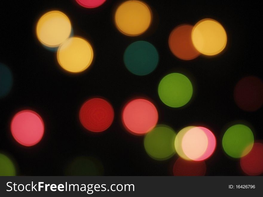 Defocus of colorful lights - it can be Christmas lights. Defocus of colorful lights - it can be Christmas lights