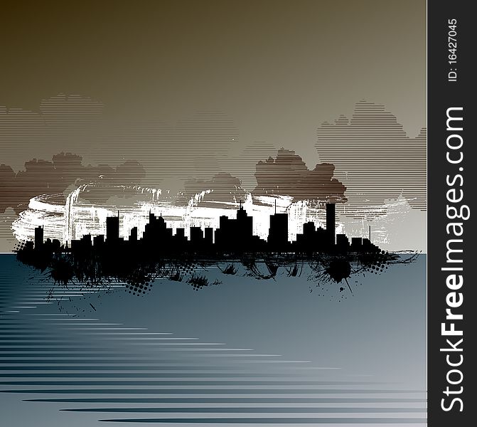 Abstract city illustration background vector