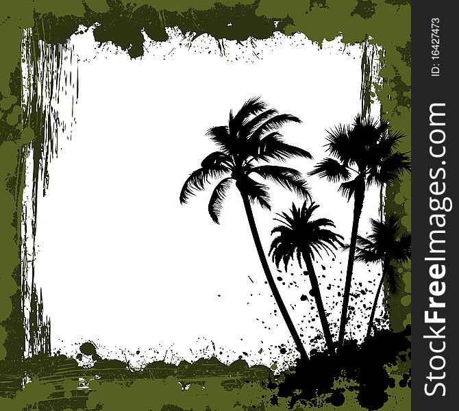 Nature tropical grunge background vector. Nature tropical grunge background vector