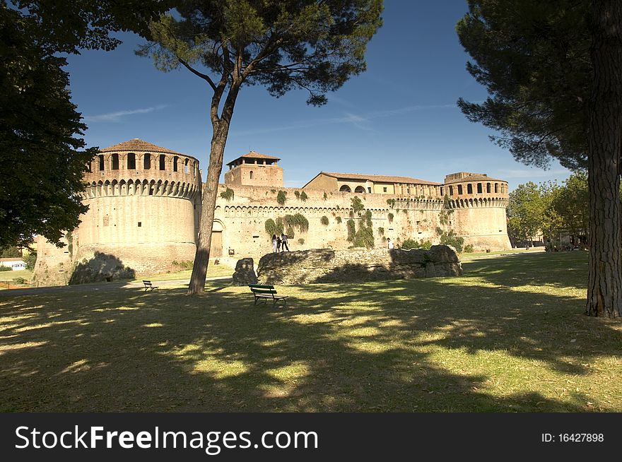 Medieval castle in Imola, small town in Elilia-Romagna, Italy
