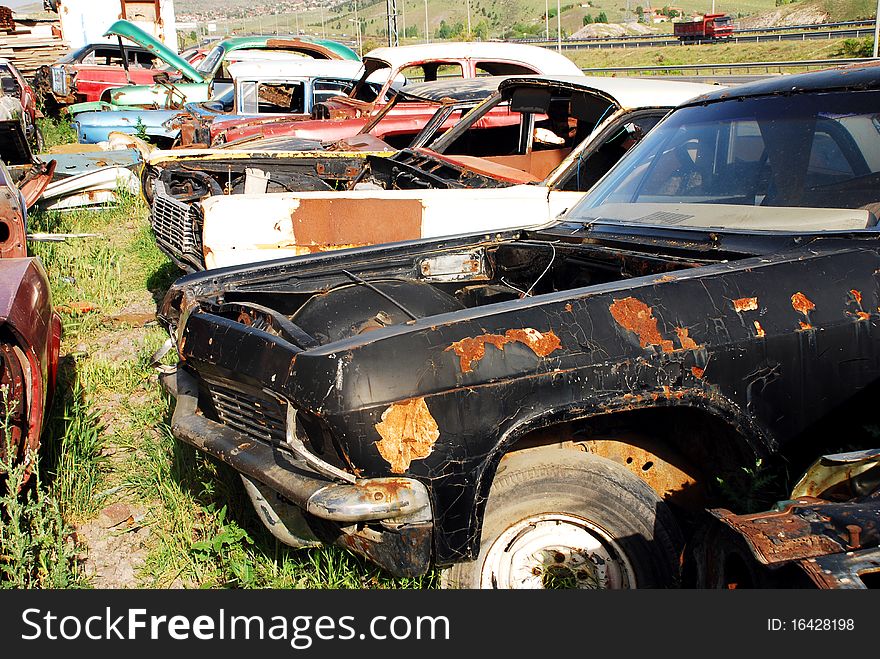 Old abandoned cars