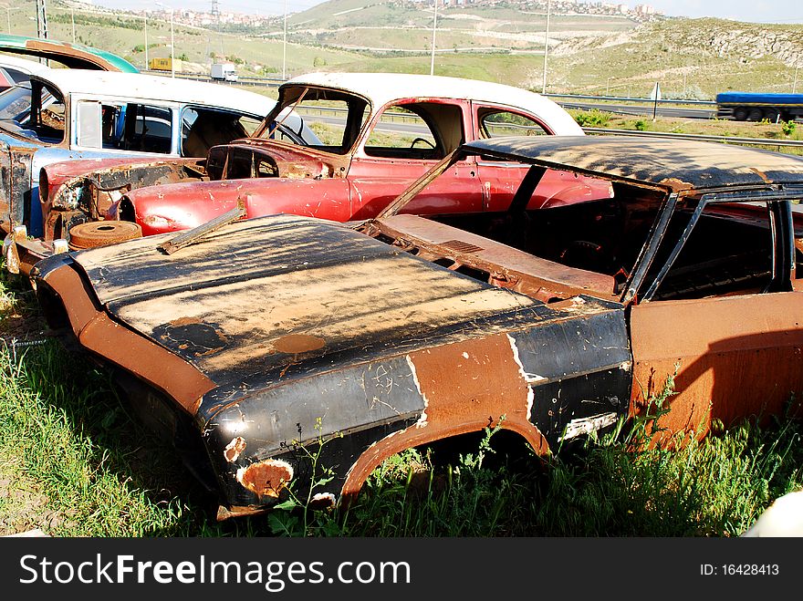 Classic Car Graveyard | Several classic cars abandoned in 
