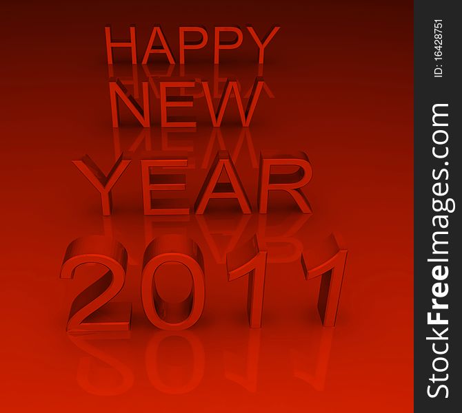 Happy New Year - 3D render 2010