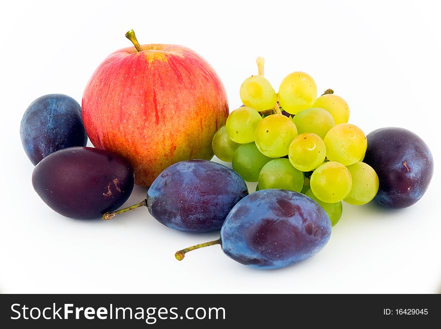 Organic home made fruits isolated. Organic home made fruits isolated