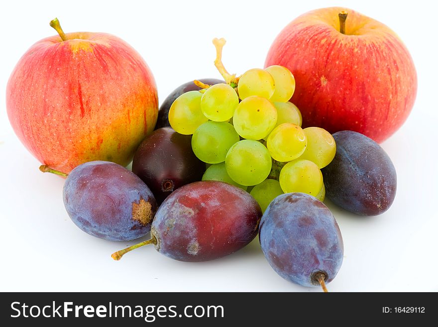 Organic home made fruits isolated. Organic home made fruits isolated