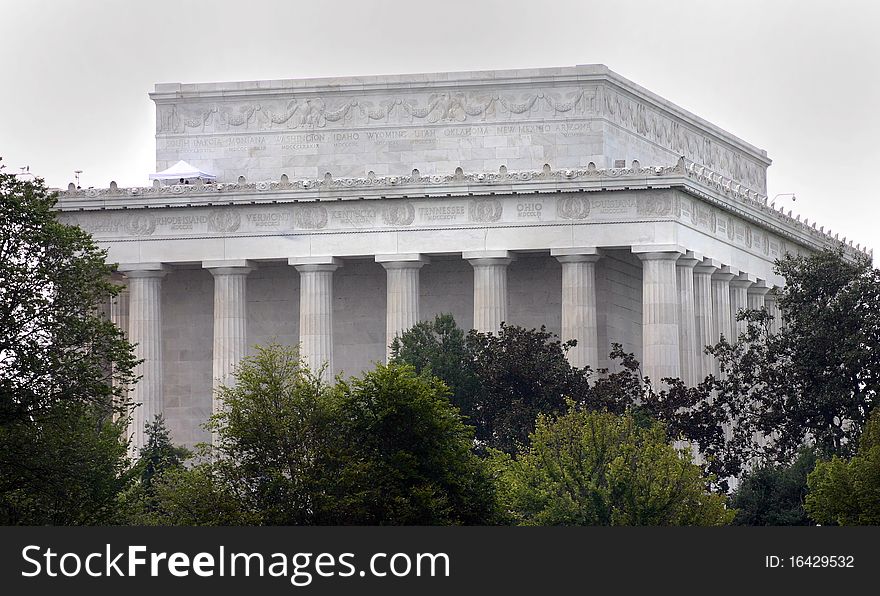 Lincoln memorial in Washington DC USA