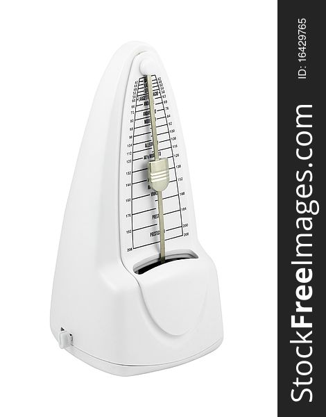 The image of metronome under the white background