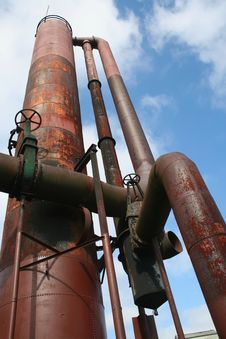Old Gasworks Tanke At Seattle Washington Stock Photos Old Gasworks Tanke At Seattle Washington Stock Photos