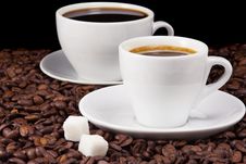 Cup Of Coffee And Beans Royalty Free Stock Photography Cup Of Coffee And Beans Royalty Free Stock Photography